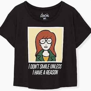BNWT Torrid Crop Top 2X, Daria I don't smile...